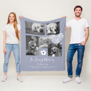 Pet Dog Memorial Keepake Foto Collage Geschenk Ged Fleecedecke