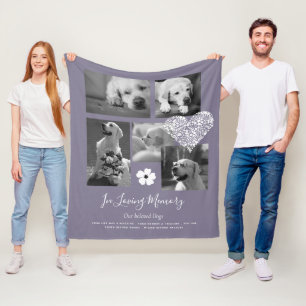 Pet Dog Memorial Keepake Foto Collage Geschenk Ged Fleecedecke