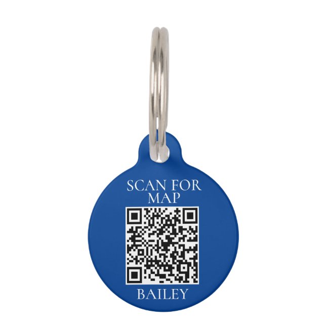 Pet Dog QR Code Prüfung auf Kartenadresse Haustiermarke (Vorderseite)