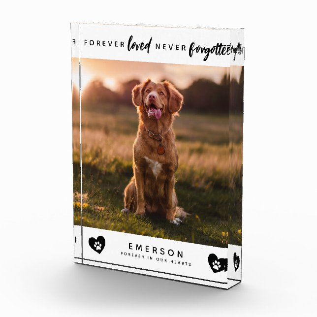 Pet Forever Love nie vergessen Foto Block (Rechts)