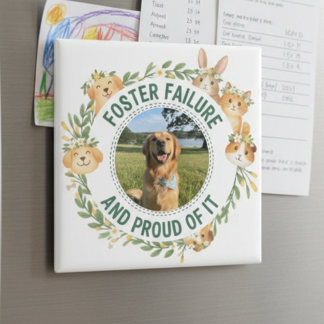 Pet Foster Failure Photo Magnet - Botanical Love (Pet Foster Failure Magnet)