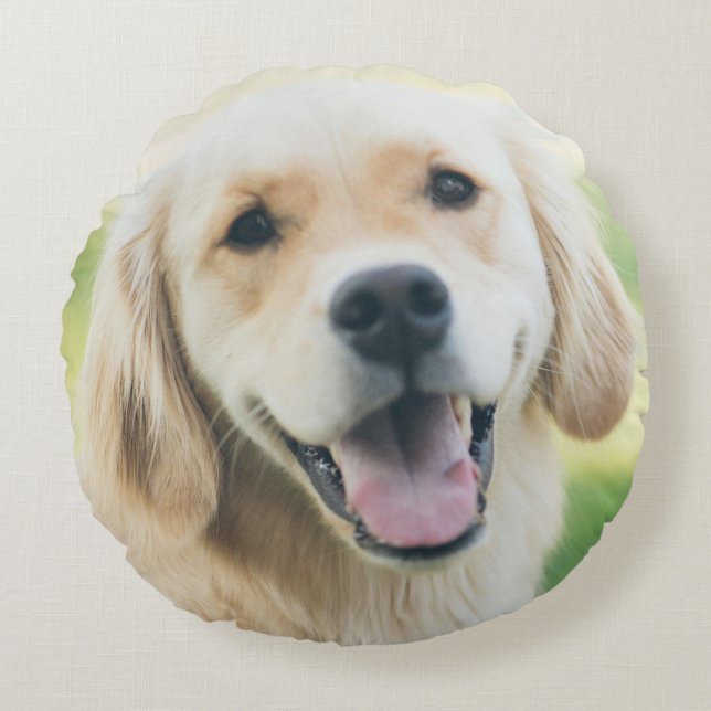 Pet-Foto-Kissen Rundes Kissen (Vorderseite)