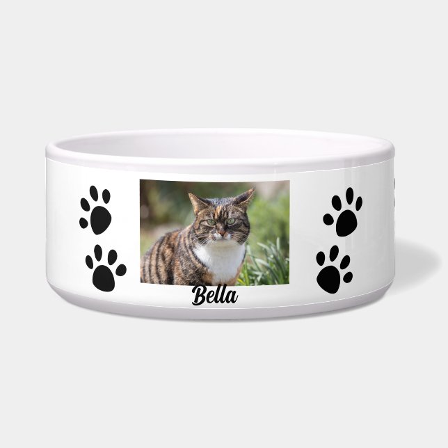 Pet-Foto mit Personalisiertem Namen Napf (Vorderseite)