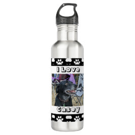 Pet-Foto und Paw-Druck Edelstahlflasche