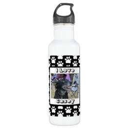Pet-Foto und Paw-Druck Edelstahlflasche