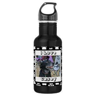Pet-Foto und Paw-Druck Edelstahlflasche