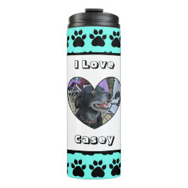 Pet-Foto und Paw-Druck Thermosbecher