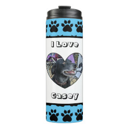 Pet-Foto und Paw-Druck Thermosbecher