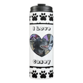 Pet-Foto und Paw-Druck Thermosbecher