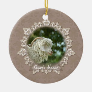 Pet Goat Memorial Vintag Lace Ornament