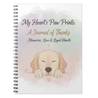 Pet Gratitude & Memory Journal Cover – Dog & Cat  Notizblock