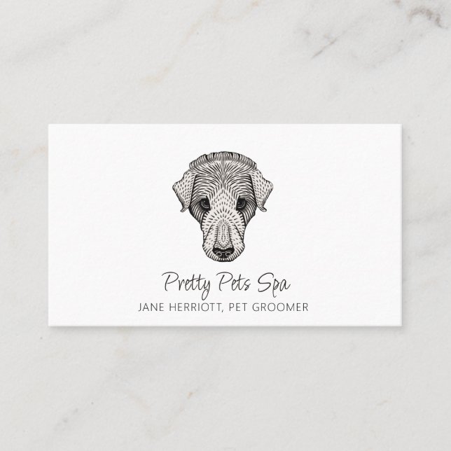 Pet Groomer Dog Wellness-Center Visitenkarte (Vorderseite)