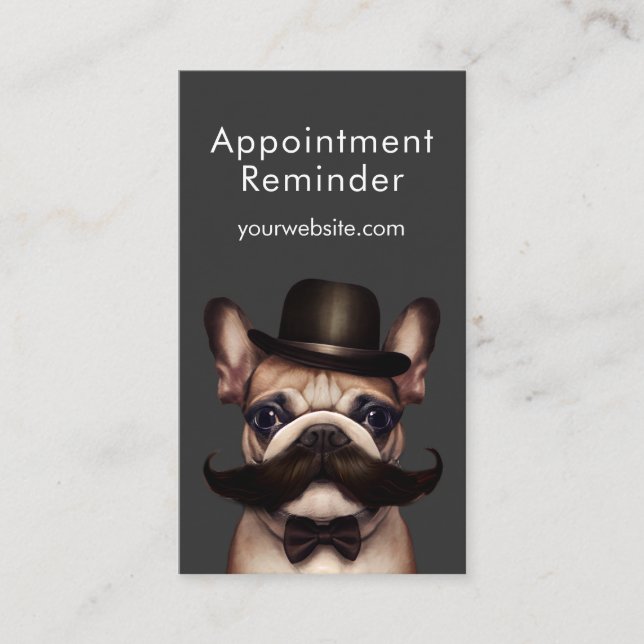Pet Groomer Fun French Bulldog Terminkarte (Vorderseite)