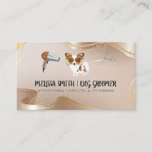 Pet Groomer   Niedliche Doggie   Haarwerkzeug Visitenkarte