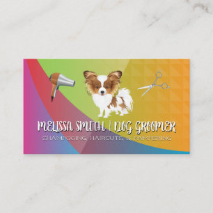 Pet Groomer Niedlicher Hund Hair Tools Busines Visitenkarte