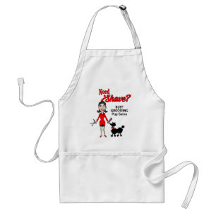 Pet Groomer Red and Black Need a Shave Business Schürze