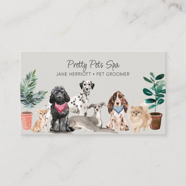 Pet Grooming Pet Wellness-Center Visitenkarte (Vorderseite)