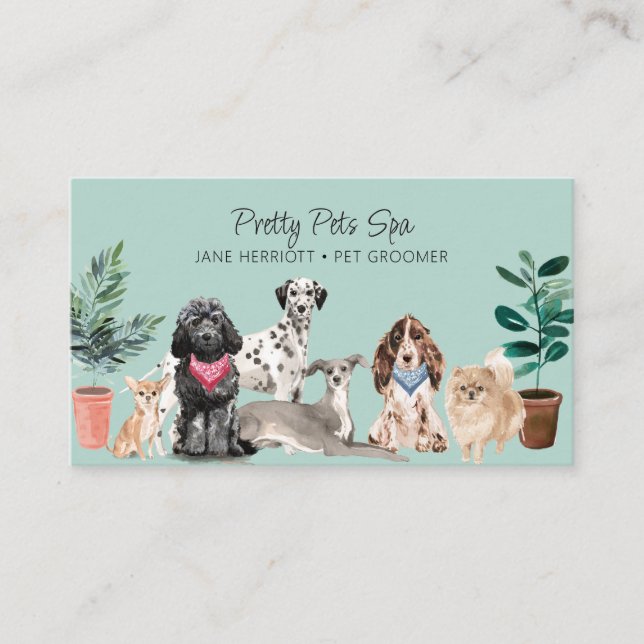 Pet Grooming Pet Wellness-Center Visitenkarte (Vorderseite)