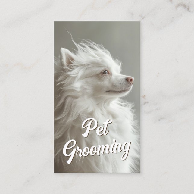 Pet Grooming Salon Care Boutique Paradies Visitenkarte (Vorderseite)