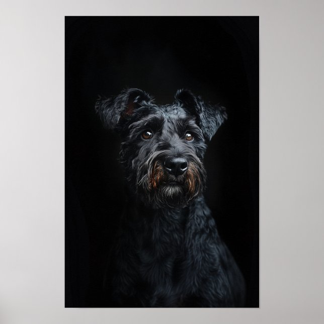 Pet Grooming Salon Kerry Blue Terrier Portrait Poster (Vorne)