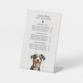 Pet Grooming Service Price Sockelschild