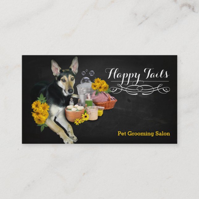 Pet Grooming Wohnzimmer Visitenkarte (Vorderseite)