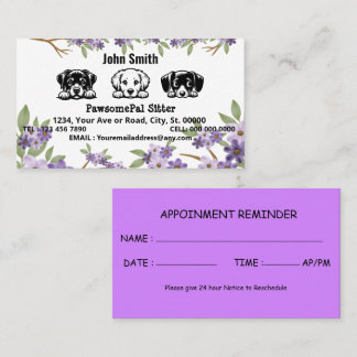 Pet Harmony Spezialist für Ihr PawsomePal Sitter Terminkarte