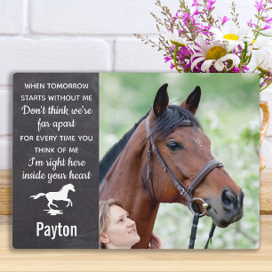 Pet Horse Memorial Foto Fotoplatte