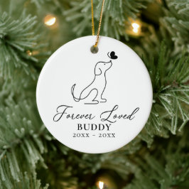 Pet-Hund-Gedenkstätte für immer Lieblingsname und  Keramik Ornament