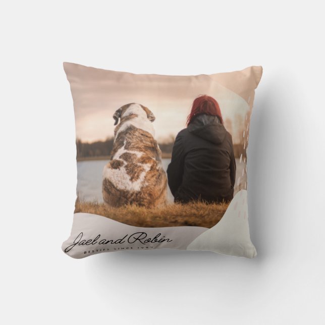Pet Hund Memorial Keepake Foto Collage Throw Pille Kissen (Vorderseite)