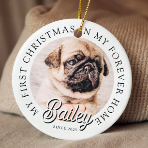 Pet ist mein erstes Weihnachten in ewig Zuhause Mo Keramik Ornament