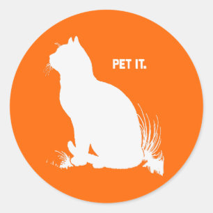 PET IT - WEISS -.png Runder Aufkleber