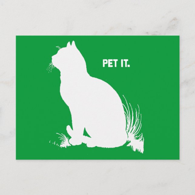 PET IT - WHITE -.pnng Postkarte (Vorderseite)