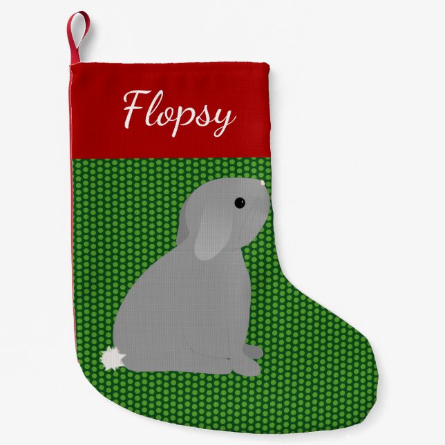 Pet Lop Ohr Rabbit Kleiner Weihnachtsstrumpf (Vorderseite)