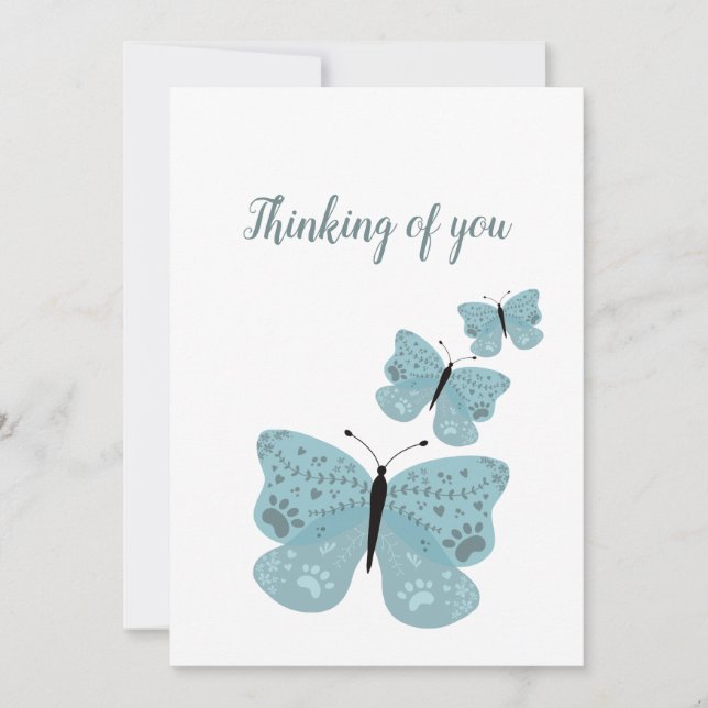 Pet Loss Beileid Einladung (Vorderseite)