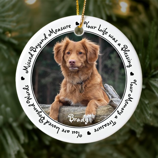 Pet Loss Beileid Keepake Dog Pet Memorial Keramik Ornament (Von Creator hochgeladen)