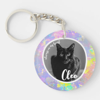 Pet Loss Beileid Memorial Keepake Opal Symbol Schlüsselanhänger