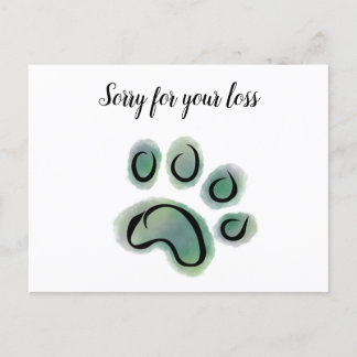 Pet Loss Beileid Postkarte