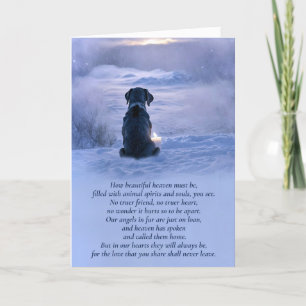 Pet Loss Beileid Spiritueller Verlust des Hundes G Karte