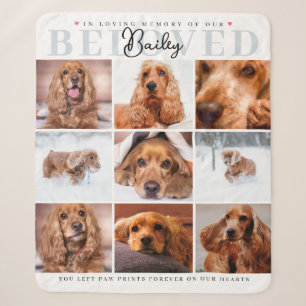 Pet Loss Gift - 9 Foto Collage Dog Cat Memorial Sherpadecke