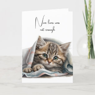 Pet Loss Kitty in der Decke Karte