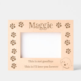 Pet Loss Memorial Bichon Frisé Geätzte Rahmen
