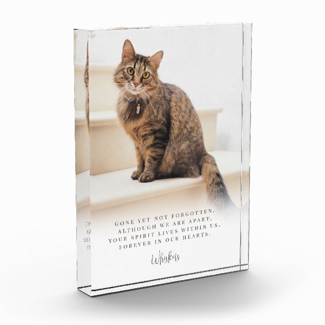 Pet Loss Memorial Keepake White Fotoblock (Links)