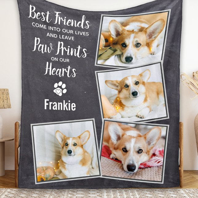 Pet Loss Quote Foto Collage Pet Dog Memorial Fleecedecke (Von Creator hochgeladen)