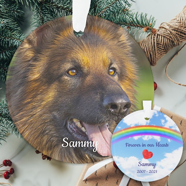 Pet Loss Rainbow Bridge Foto Ornament (Von Creator hochgeladen)