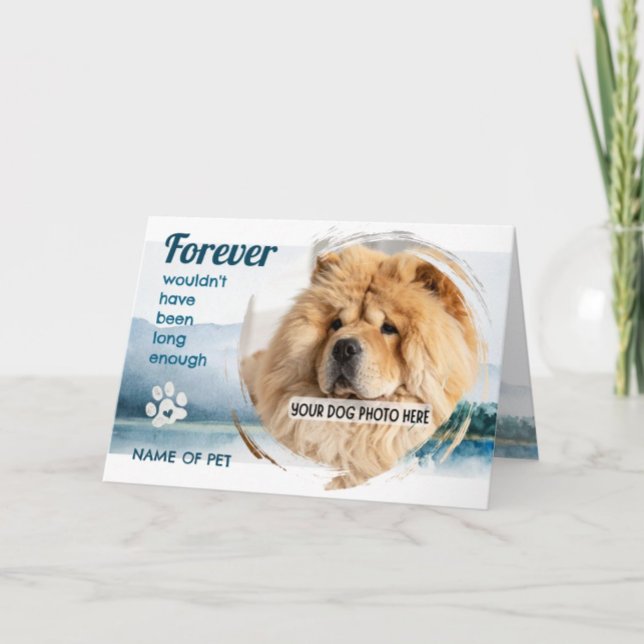 PET LOSS your photo & name Memorial Card Dankeskarte (Von Creator hochgeladen)