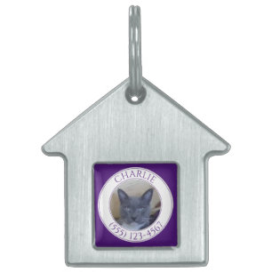 PET LOVE House Haustier-Anhänger / Lila Tiermarke