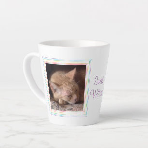 PET LOVE Latte Tasse + Text / Regenbogen