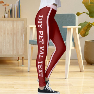 Pet Lover Cat Mom BFF Red Pink Valentine's Day DIY Leggings