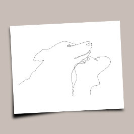 Pet Lover | Eine Linie Art | Poster